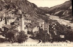 CPA Touet sur Var Vue generale et la Vallee du Var 