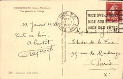 CPA Roquebrune Alpes Maritimes Vue generale du Village