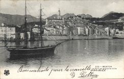 CPA Menton Le Port et la Vieille Ville 