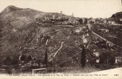 CPA La Turbie Vue generale et la Tete de Chien 