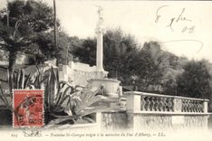 CPA Cannes Fontaine St Georges erigee a la memoire du Duc d'Albany 