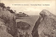 CPA Cap d'Ail Alpes Maritimes Vue du Cap Fleury Les Rochers 