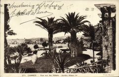 CPA Cannes Vue sur les Hotels Jardin Albert I 