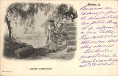 CPA Menton etude artistique 