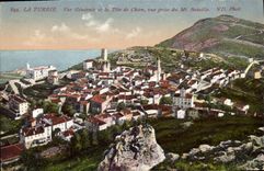 CPA La Turbie Vue generale et la Tete de Chien vue prise du Mt Bataille 