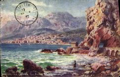 CPA Menton  Vue generale Le Roches Rouges 