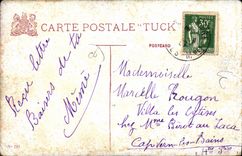 CPA Menton  Vue generale Le Roches Rouges 