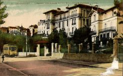 CPA Le Cannet l'hotel des Anges et le Boulevard Carnot 