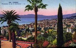 CPA Cannes Panorama vu de la Californie 