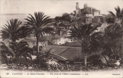 CPA Cannes le Mont Chevalier vue prise de l'hotel Continental 