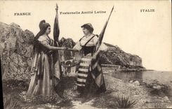 CPA France Fraternelle Amille Latine Italie 