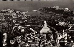 CPA En avion sur la Turbie vue generale sur la Turbie la Tour d'Auguste et la Pre de Monaco 