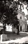 CPA Vallauris église et statue de l'homme au mouton de Picasso