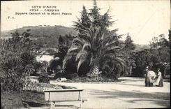CPA Cote d'Azur Cannes Square Carnot et le Mont Perzou 
