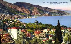 CPA Menton Vue generale et les Casernes 
