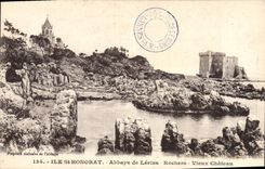 CPA Ile St Honorat Abbaye de Lerins Rochers Vieux Chateau 
