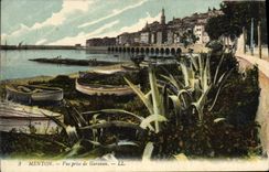 CPA Menton Vue prise de Garavan 