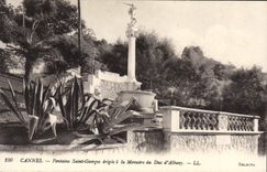 CPA Cannes Fontaine Saint Georges erigee a la Memoire du Duc d'Albany 