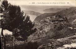 CPA Eze Vue du Rocher prise de la Route de la Corniche 