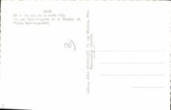 CPA Nice Un coin de la vieille Ville La rue Saint Augistin et le clocher de l'Eglise Saint Augustin 