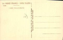 CPA La Douce France Cote d'Azur Cabbe Roquebrune