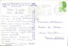 CPSM La Cote d'Azur French Riviera Menton Perle de France La rue Longue 