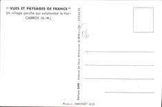 CPSM Vues et Paysages de France Un village perche qui surplombe le Var Carros 