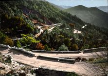 CPSM Les lacets du Col Saint Roch entre Luceram et Peira Cava A M 
