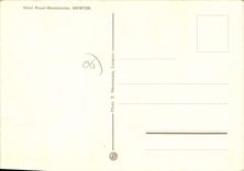 CPSM Hotel Royal Westminster Menton 