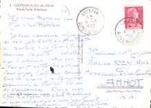 CPSM Luceram (A M) alt 600 m Vieille Porte Artistique