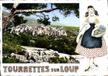 CPSM Tourettes sur Loup Alt 400 m