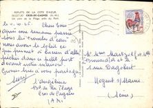 CPSM Cros de Cagnes Reflet de la Cote d'Azur Un Coin de la Plage du Port