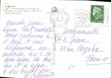 CPSM Menton La Promenade et la Plage de Carnoles (vue prise depuis la Piscine du Casino)