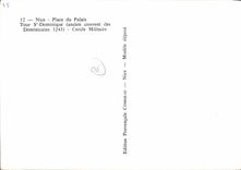 CPSM Nice Place du Palais Tour Dominique (ancien couvent Dominicains 1243) Cercle Militaire