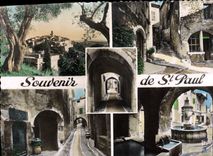 CPSM Souvenir de Saint Paul (A M) La Cote d'Azur