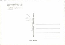 CPSM Nice 2 au 7 juin 1959 Congres de L'A P St Paul La Fontaine