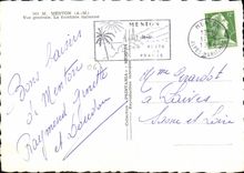 CPSM Menton (A M) Vue generale La Frontiere italienne