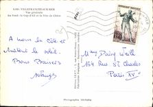 CPSM Villefranche sur Mer Vue generale Au Fond le Cap d'Ail et la Tete de Chien