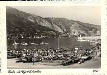 CPSM Menton La Plage et la Frotiere