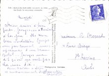 CPSM Beaulieu sur Mer Le Port La Ville Au fond la moyenne corniche