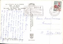 CPSM La Nicoise La Cote d'Azur Les Attraits de la France Son soleil Ses Plages Ses croisieres Ses fl