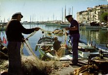 CPSM Cannes La Cote d'Azur inoubliable Pecheurs au port le Quai St Pierre