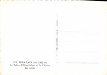 CPSM Peira Cava (alt 1500 m) La Table d'Orientastion et la Chaine des Alpes