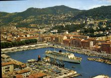 CPSM Nice Capitale Mondiale du Tourisme Le Napoleon Courrier de la Corse quittant son ecrin bleu du 