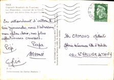 CPSM Nice Capitale Mondiale du Tourisme Le Napoleon Courrier de la Corse quittant son ecrin bleu du 