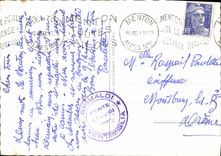 CPSM Menton Frontiere Franco Italienne Le Port St Lopie