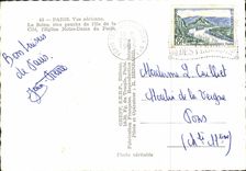 CPSM Paris Vue aerienne La Seine rive gauche de l'Ile de la Cite l'Eglise Notre Dame de Paris