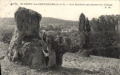 CPA St Remy les Chevreuse (S et O) Les Rochers eu dessus du Village