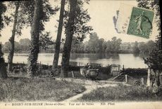 CPA Rosny sur Seine (Seine et Oise) Vue sur la Seine