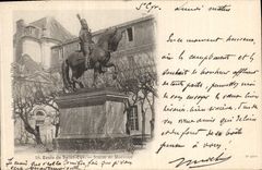 CPA Ecole de Sain Cyr Statue de Marceau